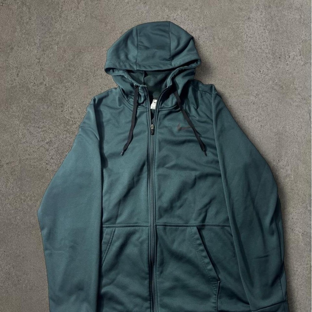 Nike Mens Therma-FIT Full Zip Hoodie Olive Green XL Fleece Jacket Sweatshirt